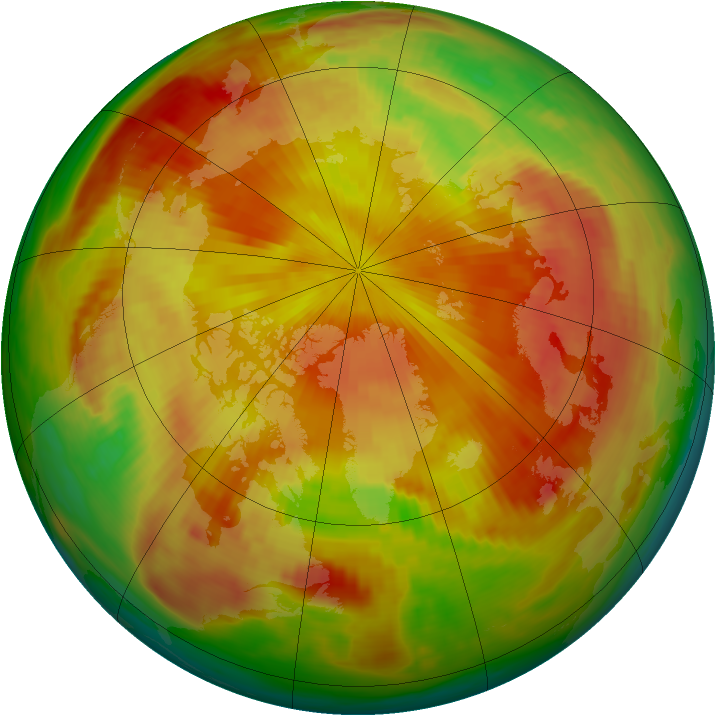 Arctic ozone map for 24 April 1981